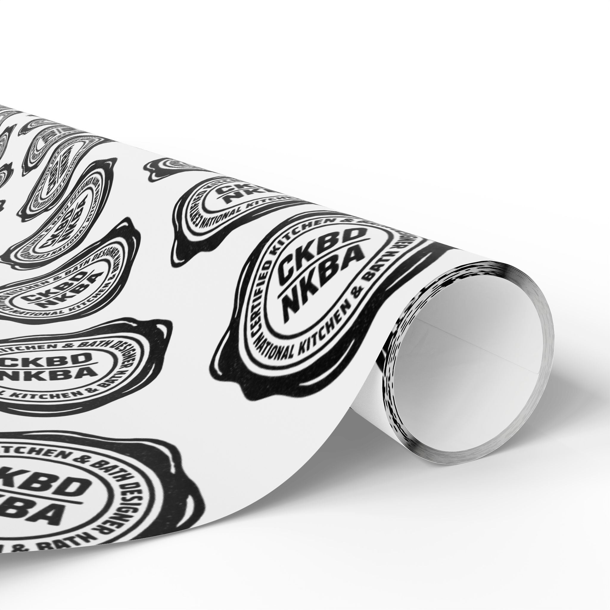 CKBD Wrapping Paper Roll| Trust Me, I'm Certified.  Black & White Logo Pattern
