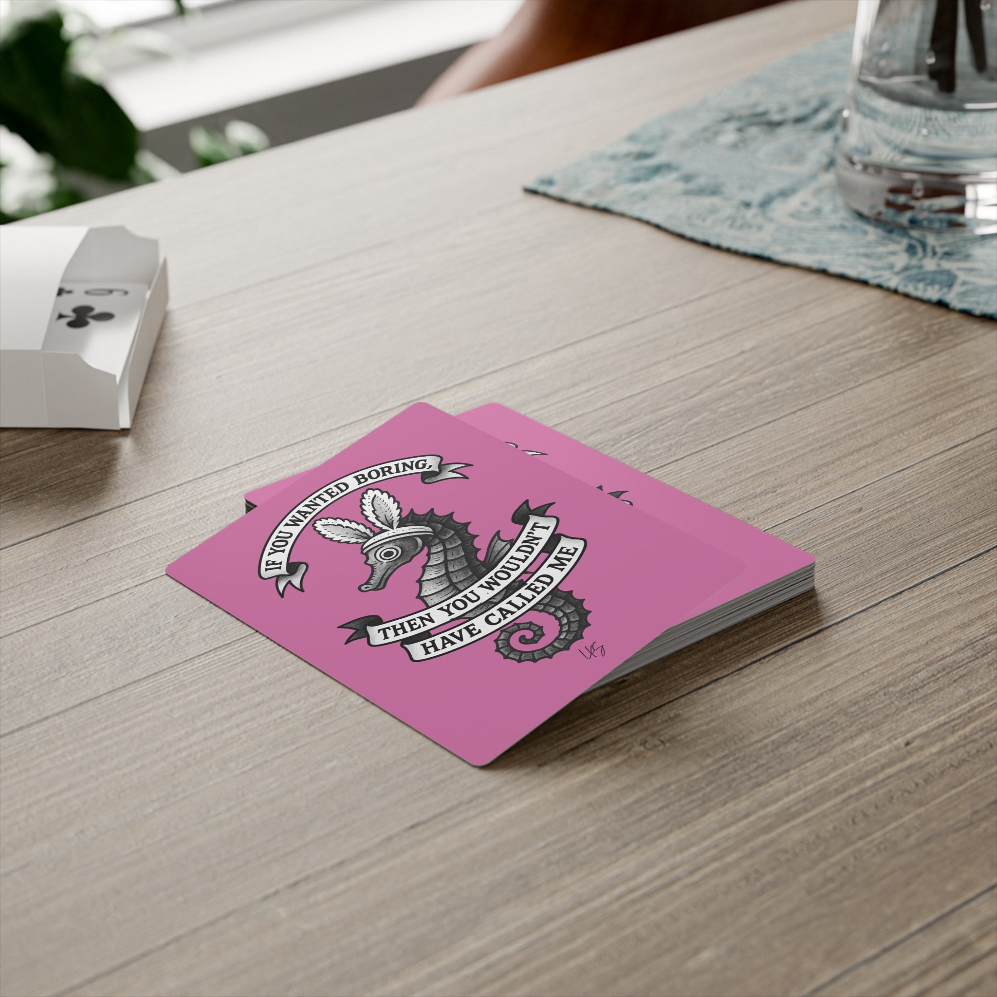 Bunny Ears | Design Life | Poker Cards- Glossy Pink