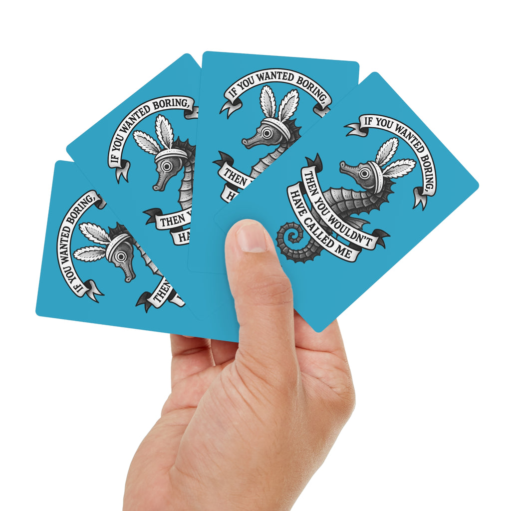 Bunny Ears | Design Life | Poker Cards- Glossy Turquoise