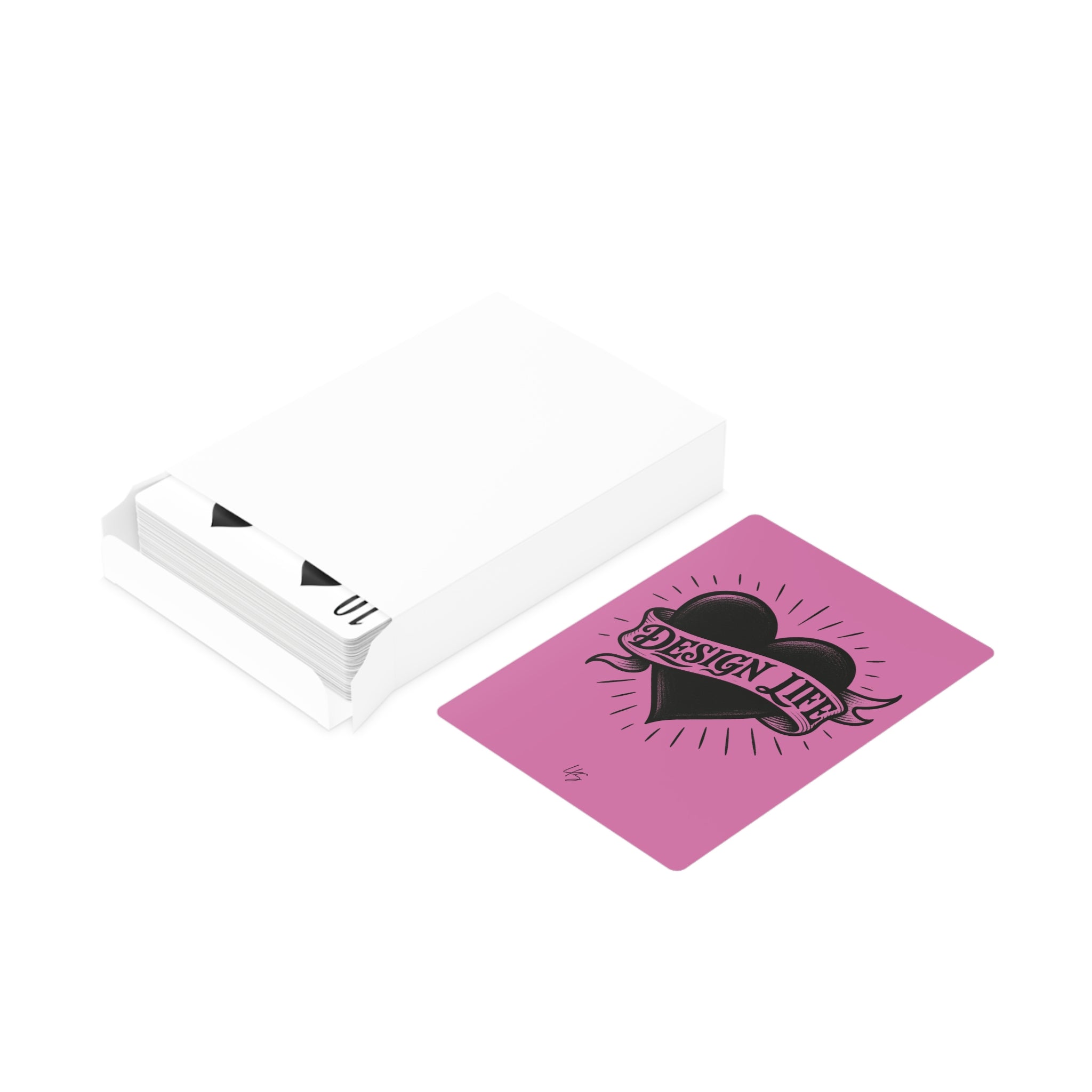 Design Life Tattoo | Design Life | Poker Cards- Glossy Pink