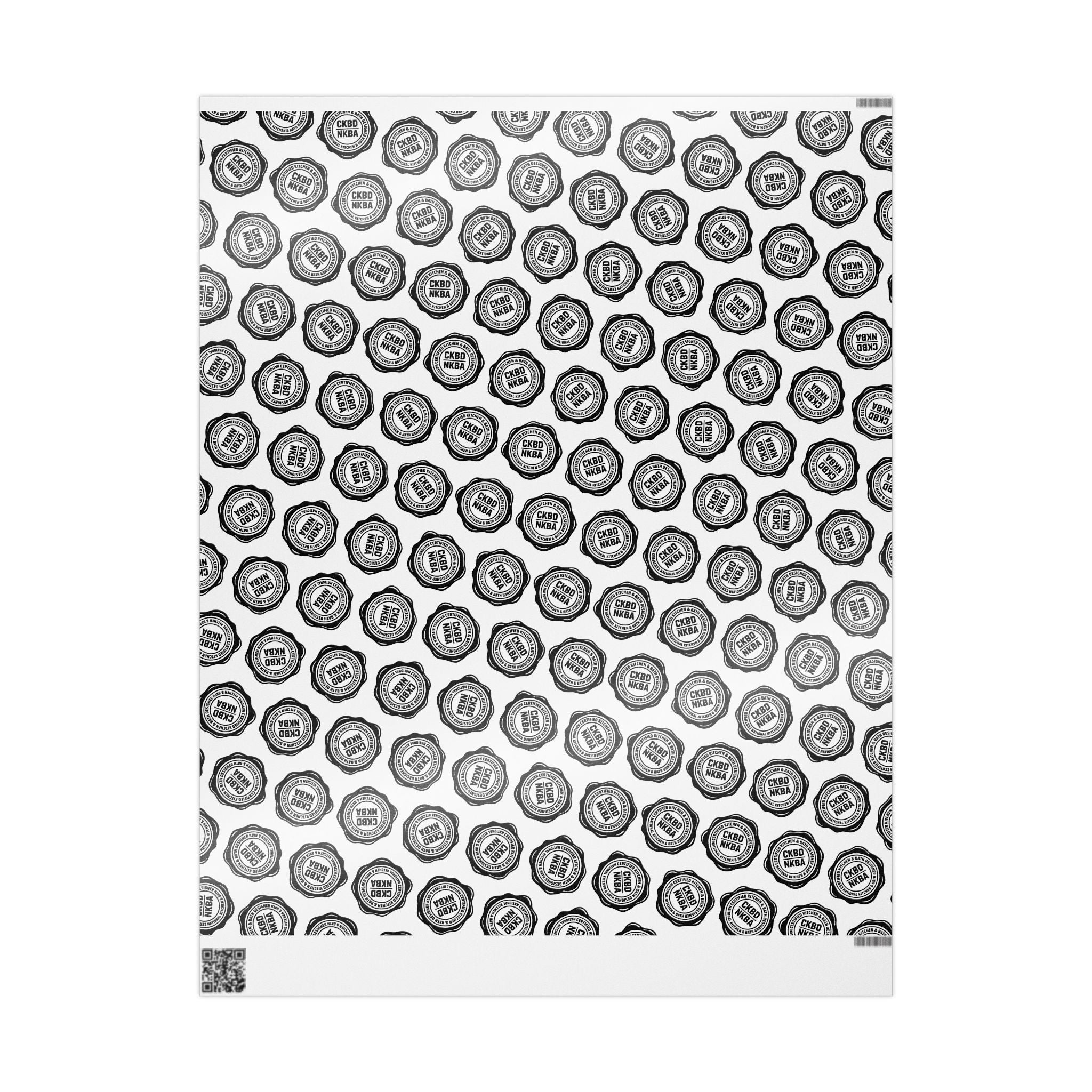 CKBD Wrapping Paper Roll| Trust Me, I'm Certified.  Black & White Logo Pattern