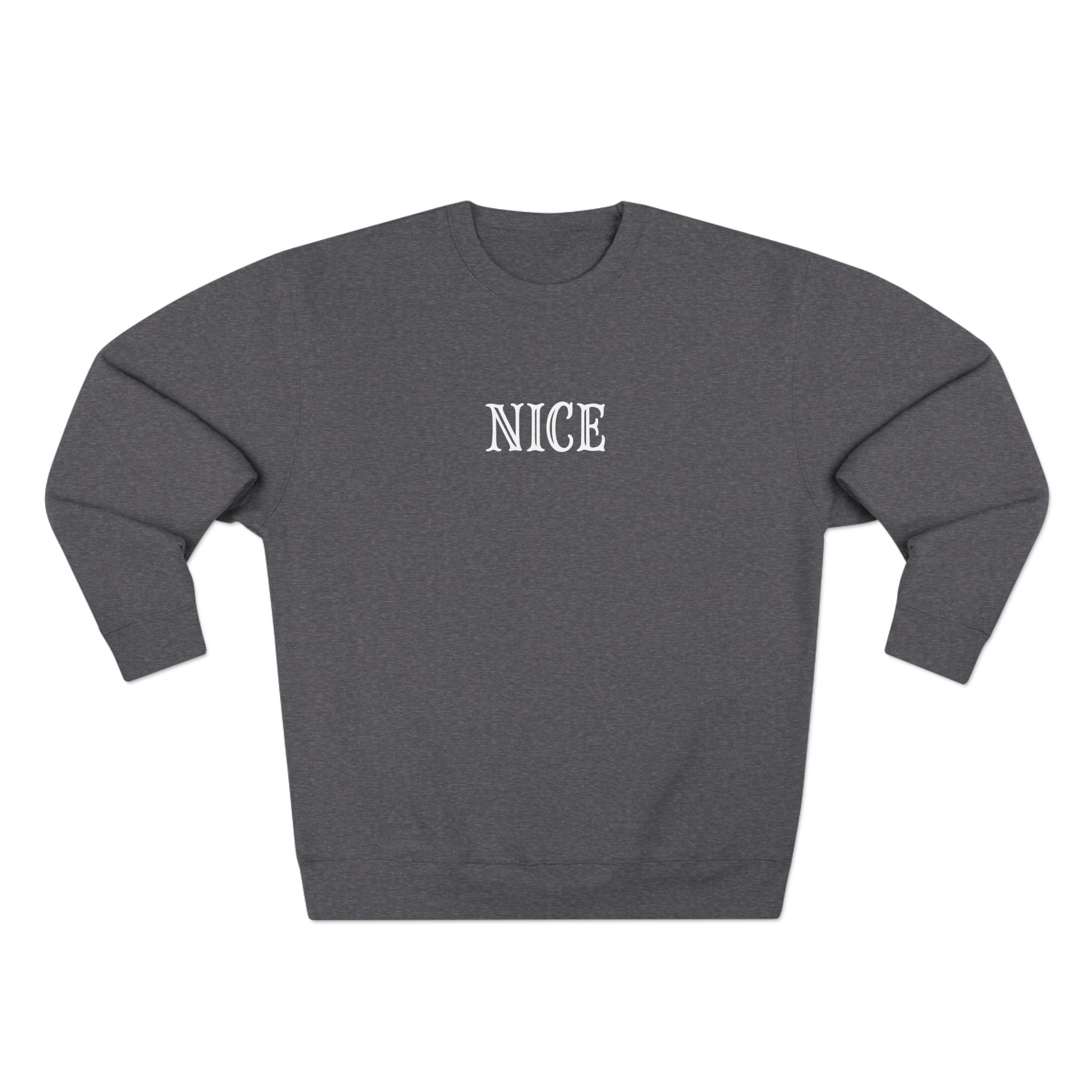 we can't Both | make it NICE | Unisex Charcoal Crewneck Sweatshirt