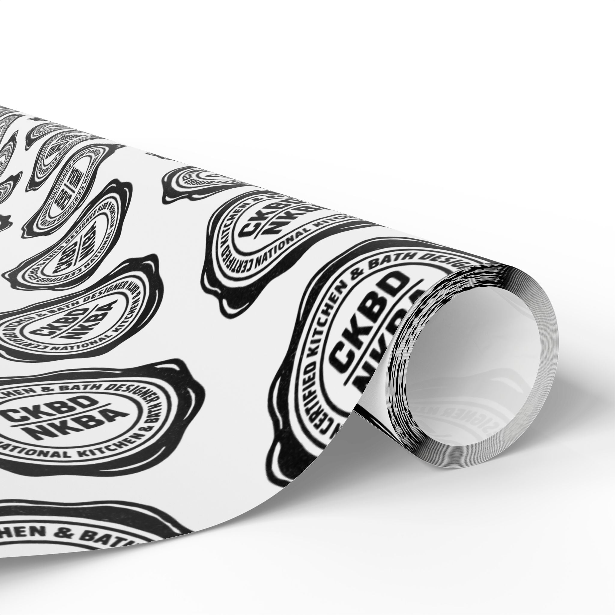 CKBD Wrapping Paper Roll| Trust Me, I'm Certified.  Black & White Logo Pattern