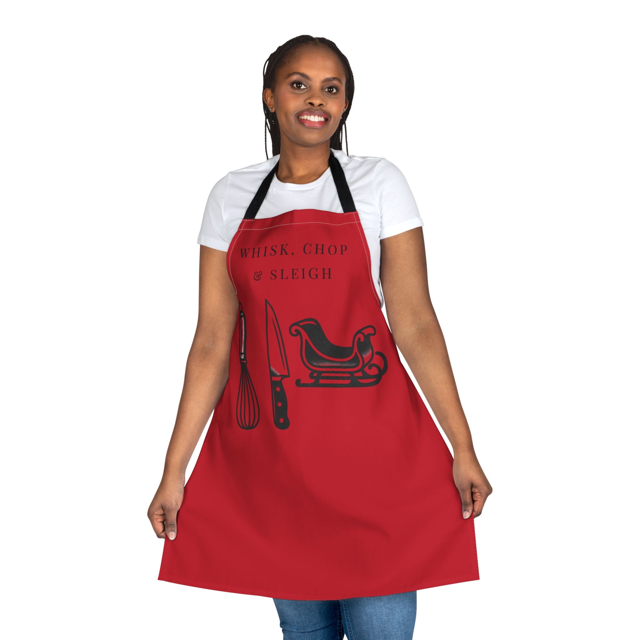 Whisk, Chop & Sleigh | Talk Cooking to Me- Celebrate! Apron/Red