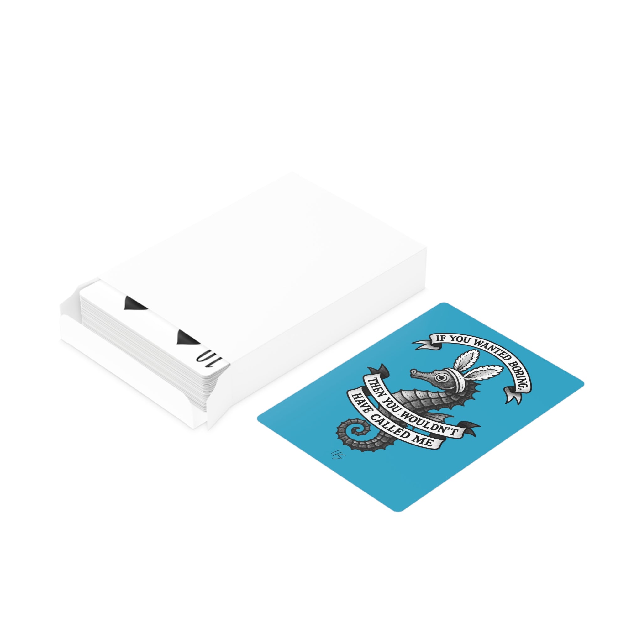 Bunny Ears | Design Life | Poker Cards- Glossy Turquoise