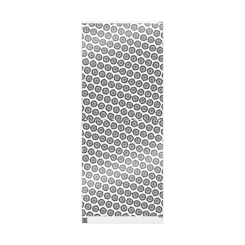 CKBD Wrapping Paper Roll| Trust Me, I'm Certified.  Black & White Logo Pattern