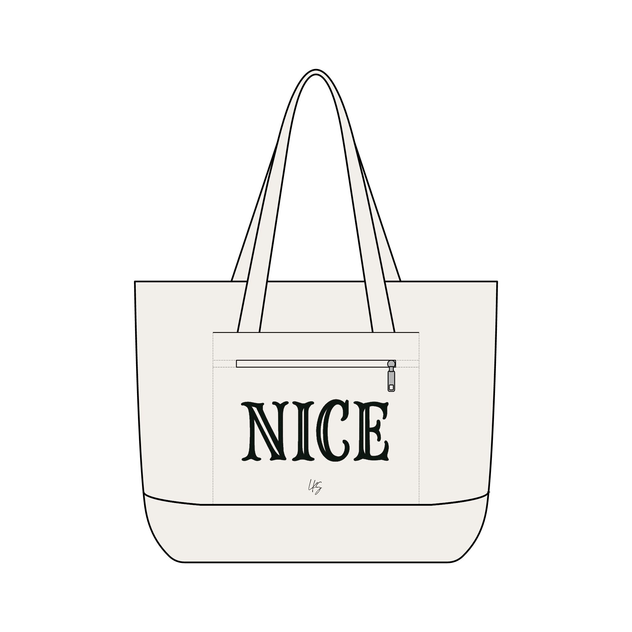 My Sister is the Nice One | Make It Nice | Front Zip Pocket Tote