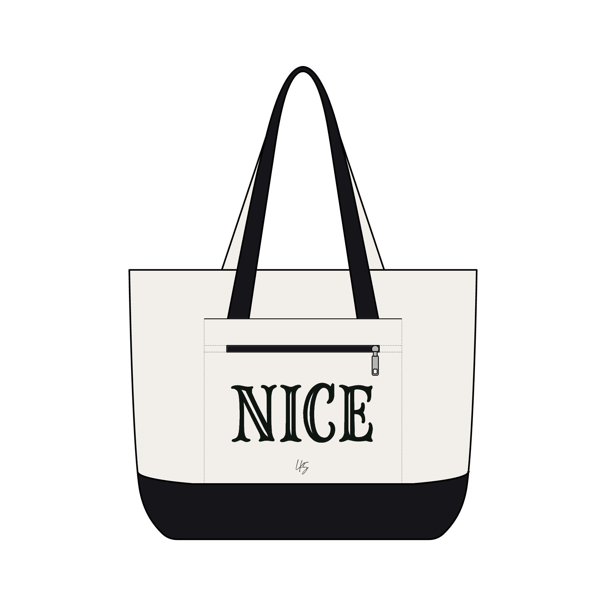 My Sister is the Nice One | Make It Nice | Front Zip Pocket Tote