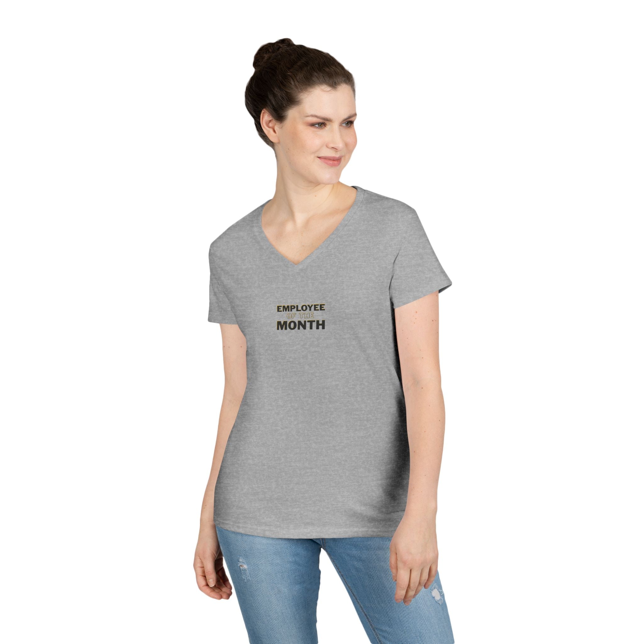 Megatron | Employee of the Month | Women's V Neck T- Heather