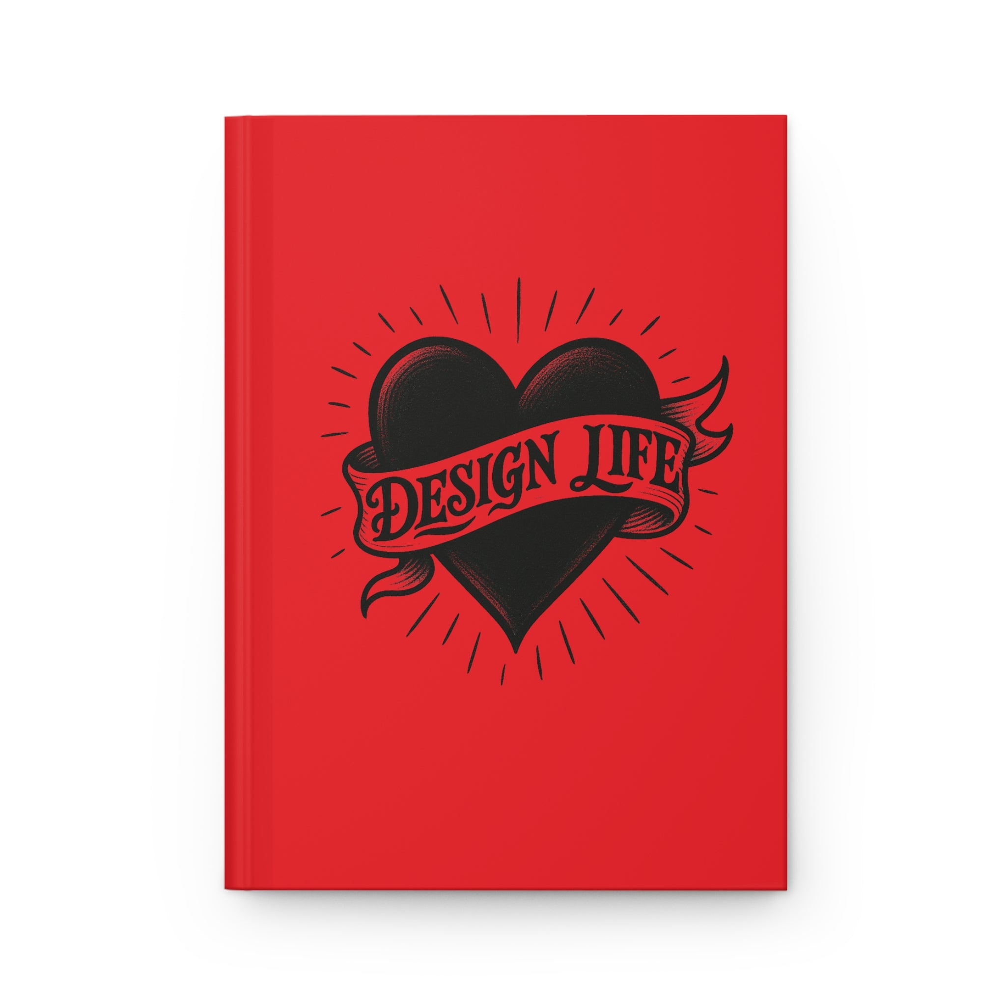 Design Life Heart | Design Life | Hardcover Journal -Red