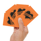 Design Life Tattoo | Design Life | Poker Cards- Glossy Orange