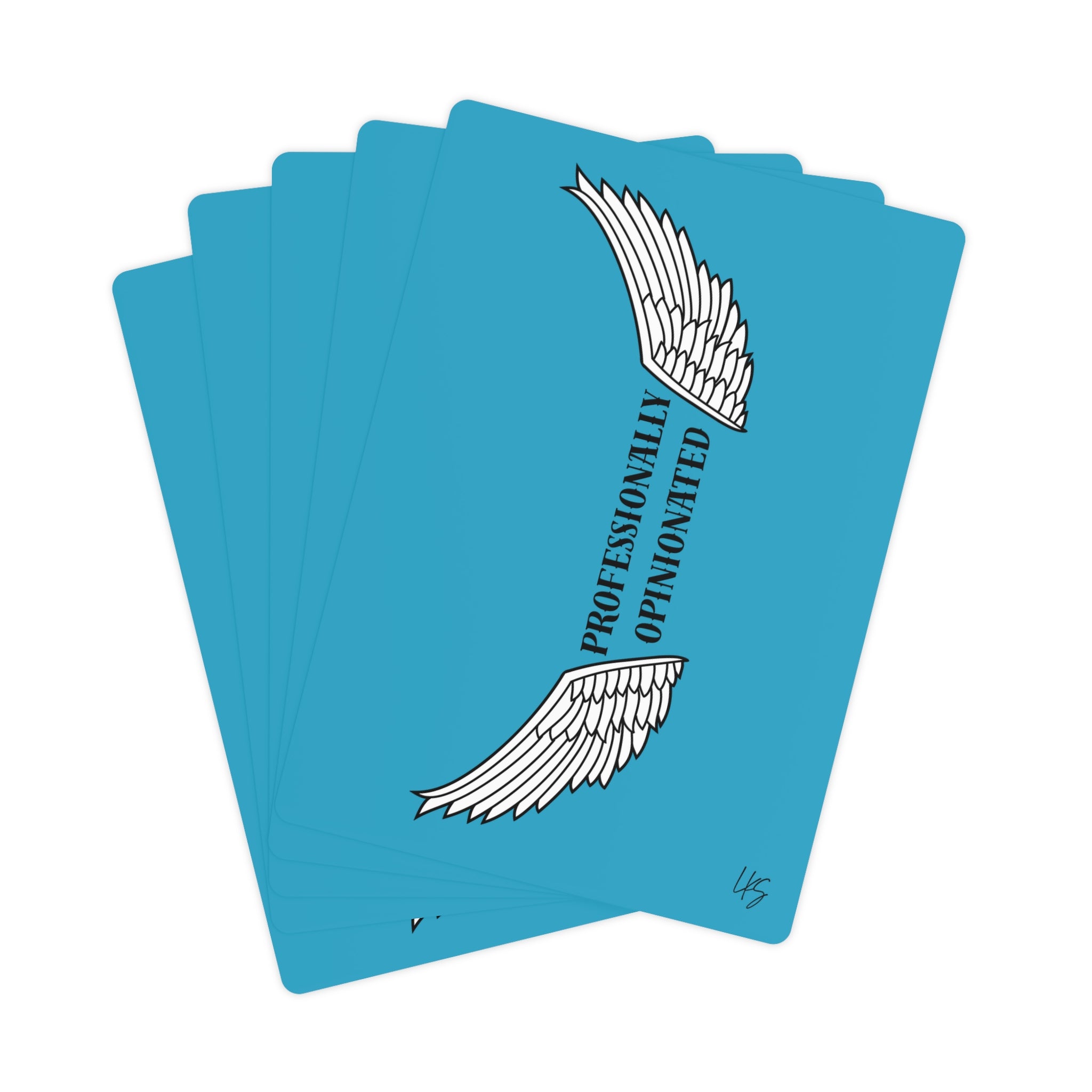 Professionally Opinionated | Design Life | Poker Cards- Glossy Turquoise
