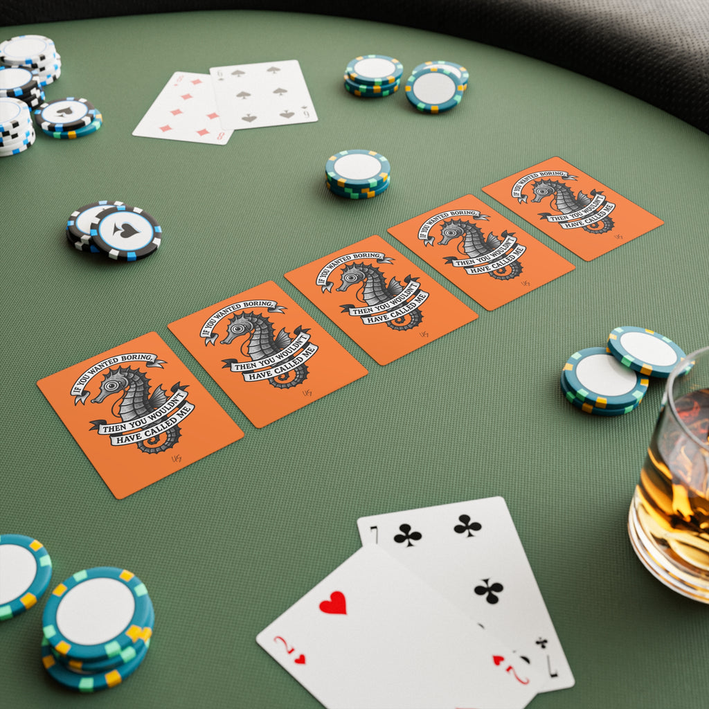 Feeling Seen | Design Life | Poker Cards- Glossy Orange