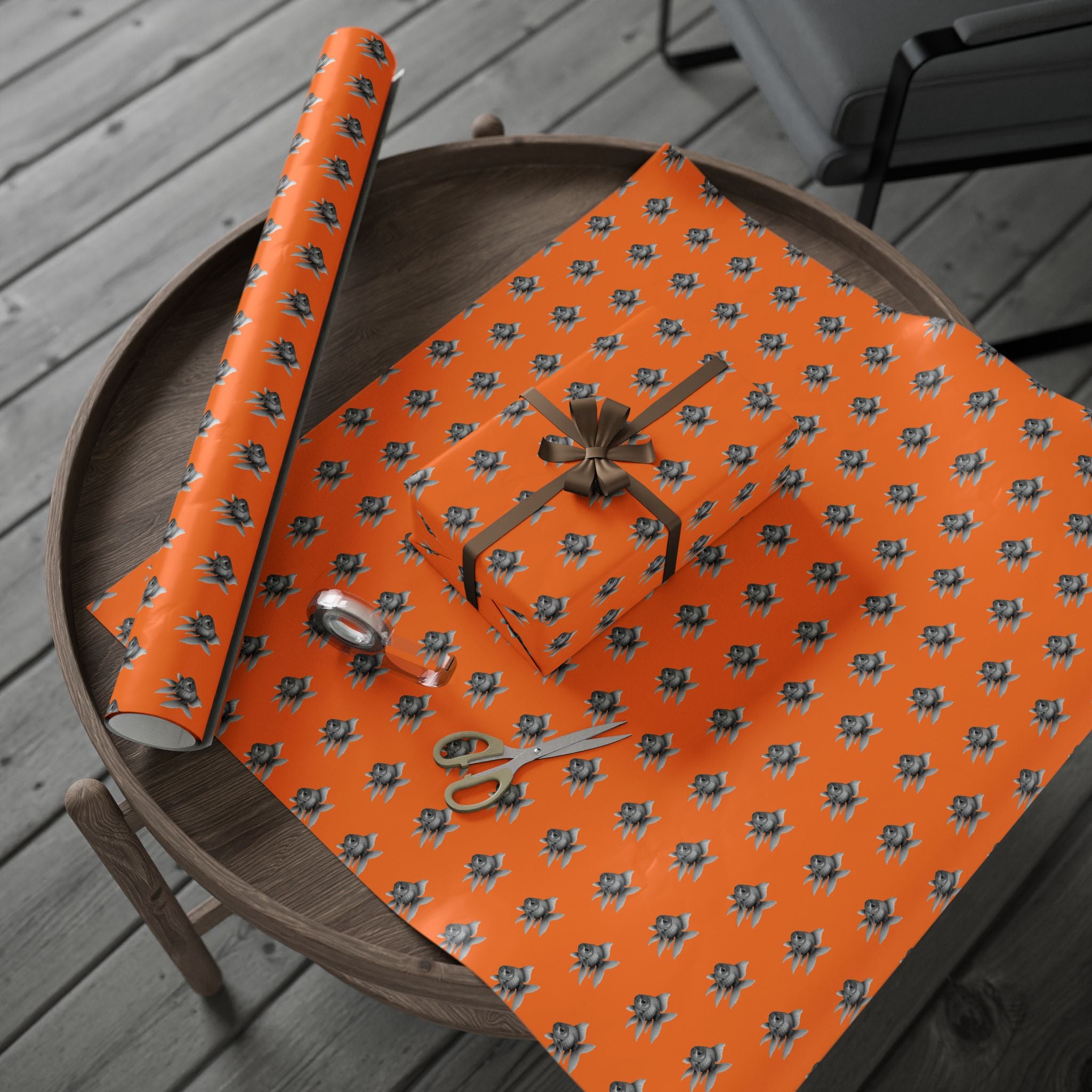 Francis | Employee of the Month | Glossy Wrapping Paper- Orange