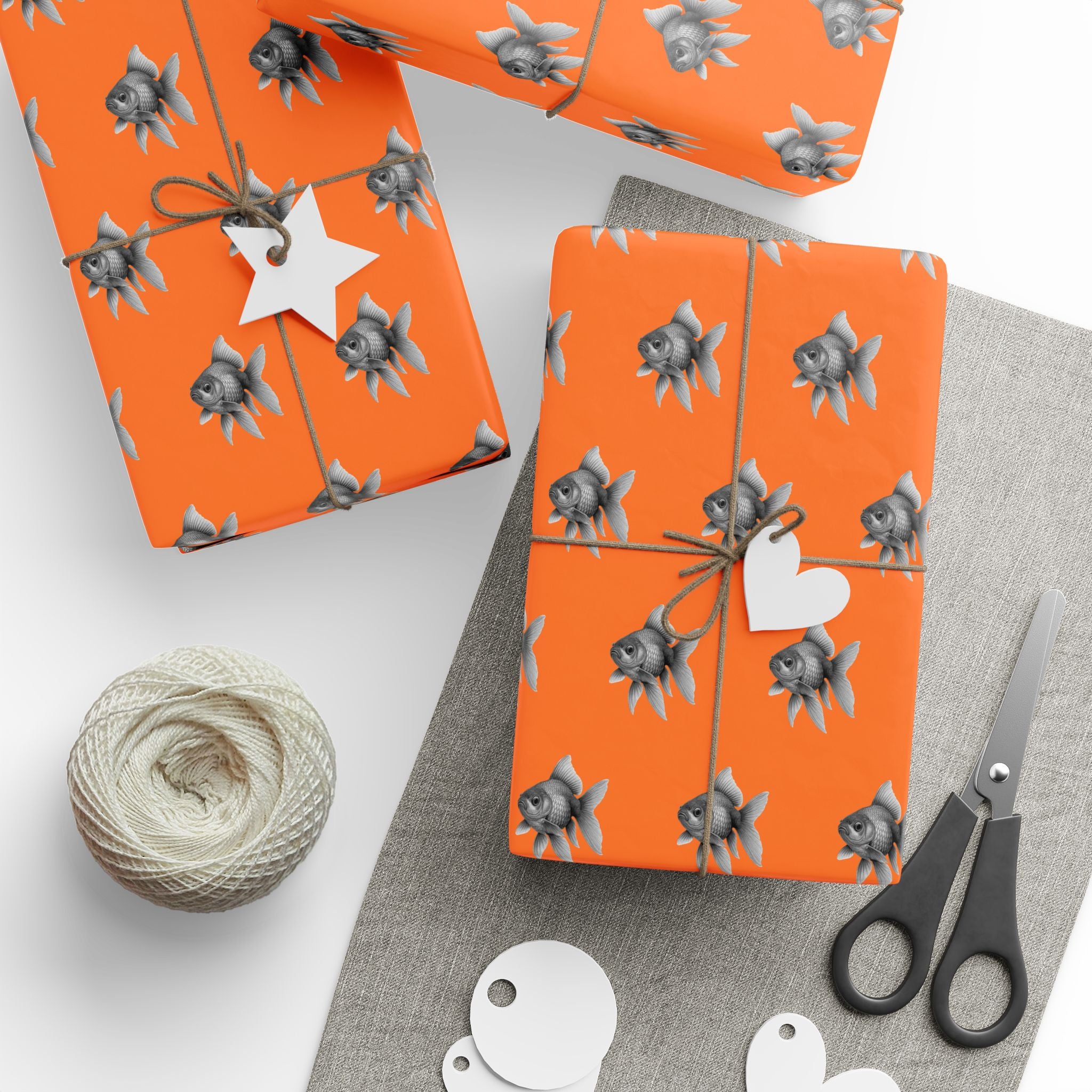 Francis | Employee of the Month | Glossy Wrapping Paper- Orange