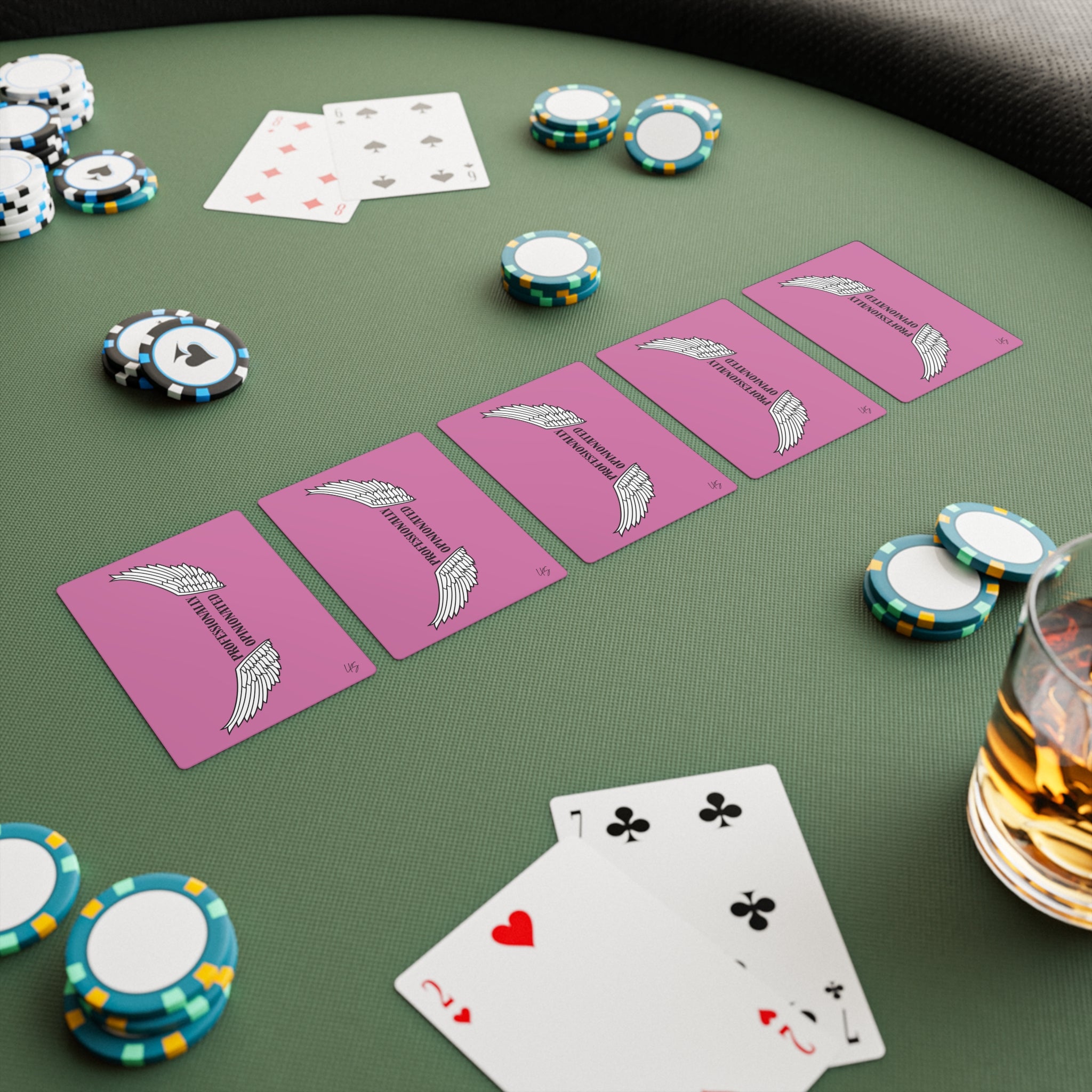 Professionally Opinionated | Design Life | Poker Cards- Glossy Pink