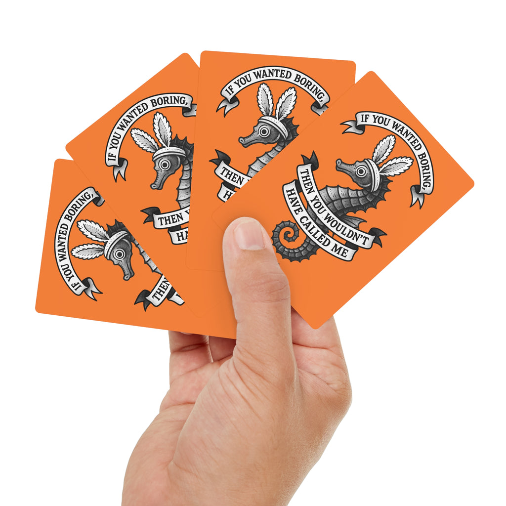 Bunny Ears | Design Life | Poker Cards- Glossy Orange