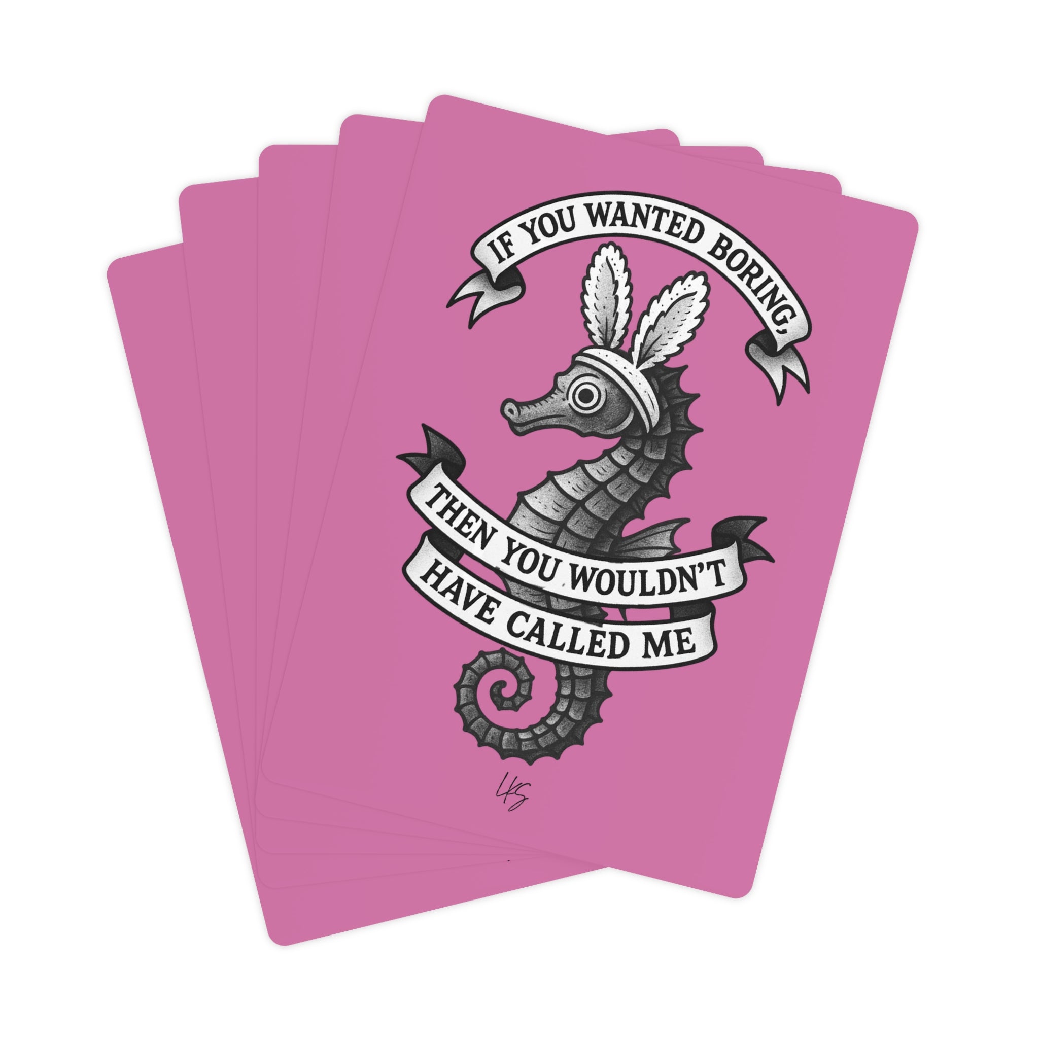 Bunny Ears | Design Life | Poker Cards- Glossy Pink