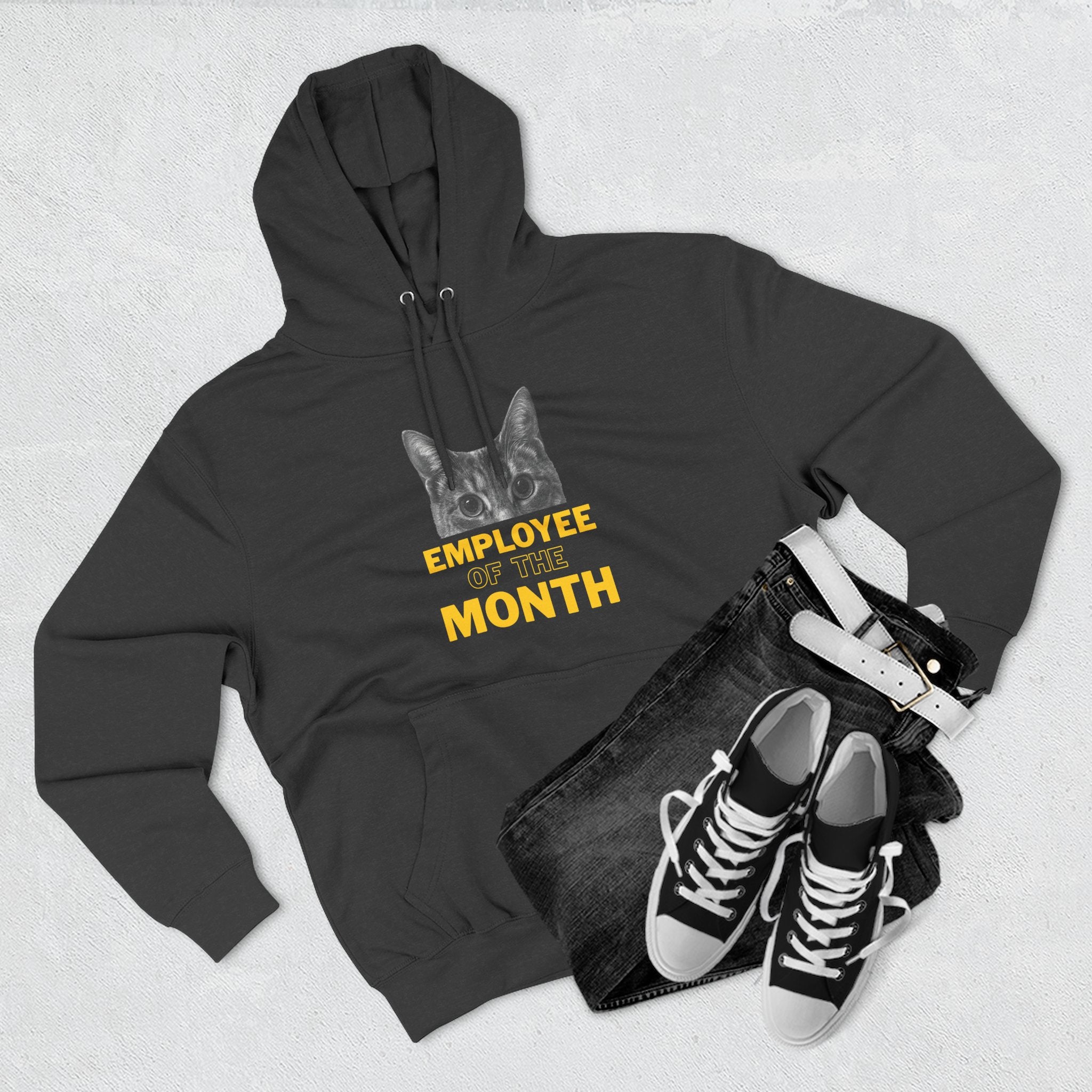 Megatron, Official | Employee of the Month | Medium/Heavy Hoodie Sweatshirt- Charcoal