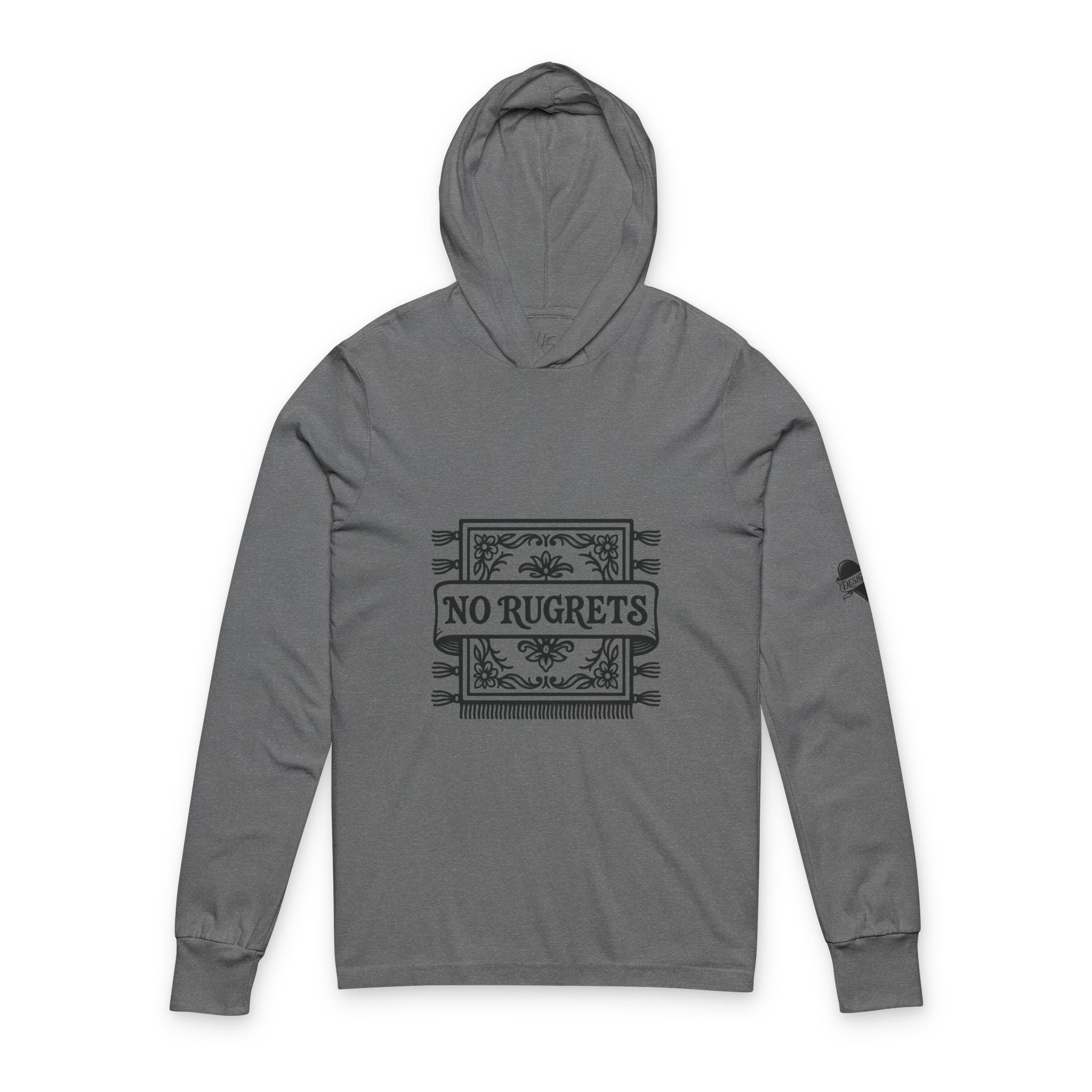 No Rugrets | Punderful Designer | Hooded Long Sleeve Tee