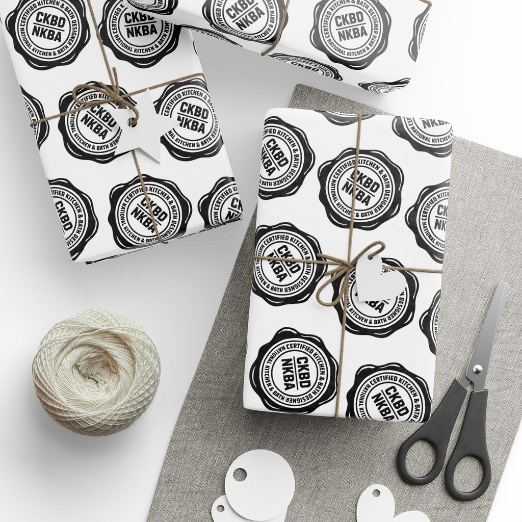 CKBD Wrapping Paper Roll| Trust Me, I'm Certified.  Black & White Logo Pattern