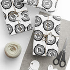 CKBD Wrapping Paper Roll| Trust Me, I'm Certified.  Black & White Logo Pattern