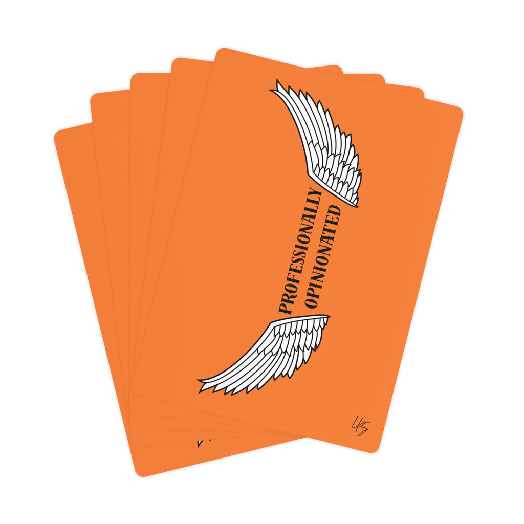 Professionally Opinionated | Design Life | Poker Cards- Glossy Orange
