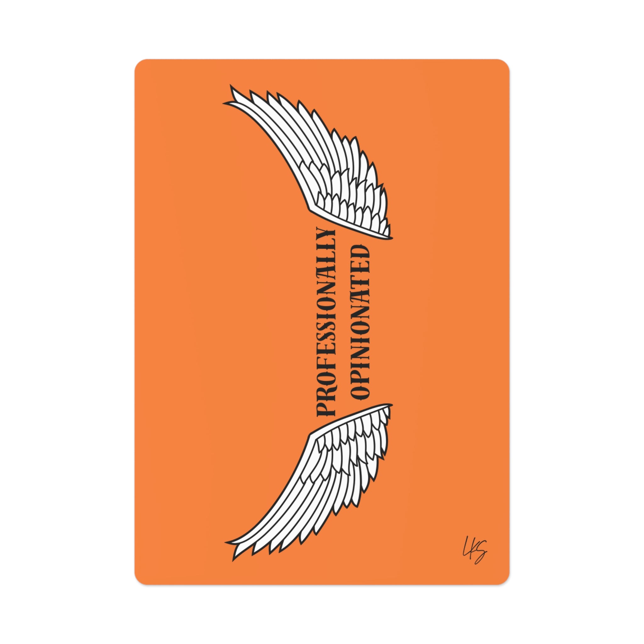 Professionally Opinionated | Design Life | Poker Cards- Glossy Orange