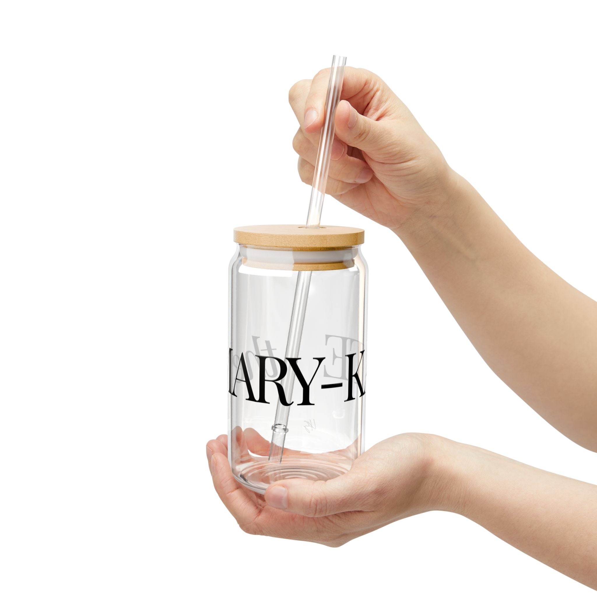 the Mary-Kate | Design Family| 16oz Glass Sipper Cup