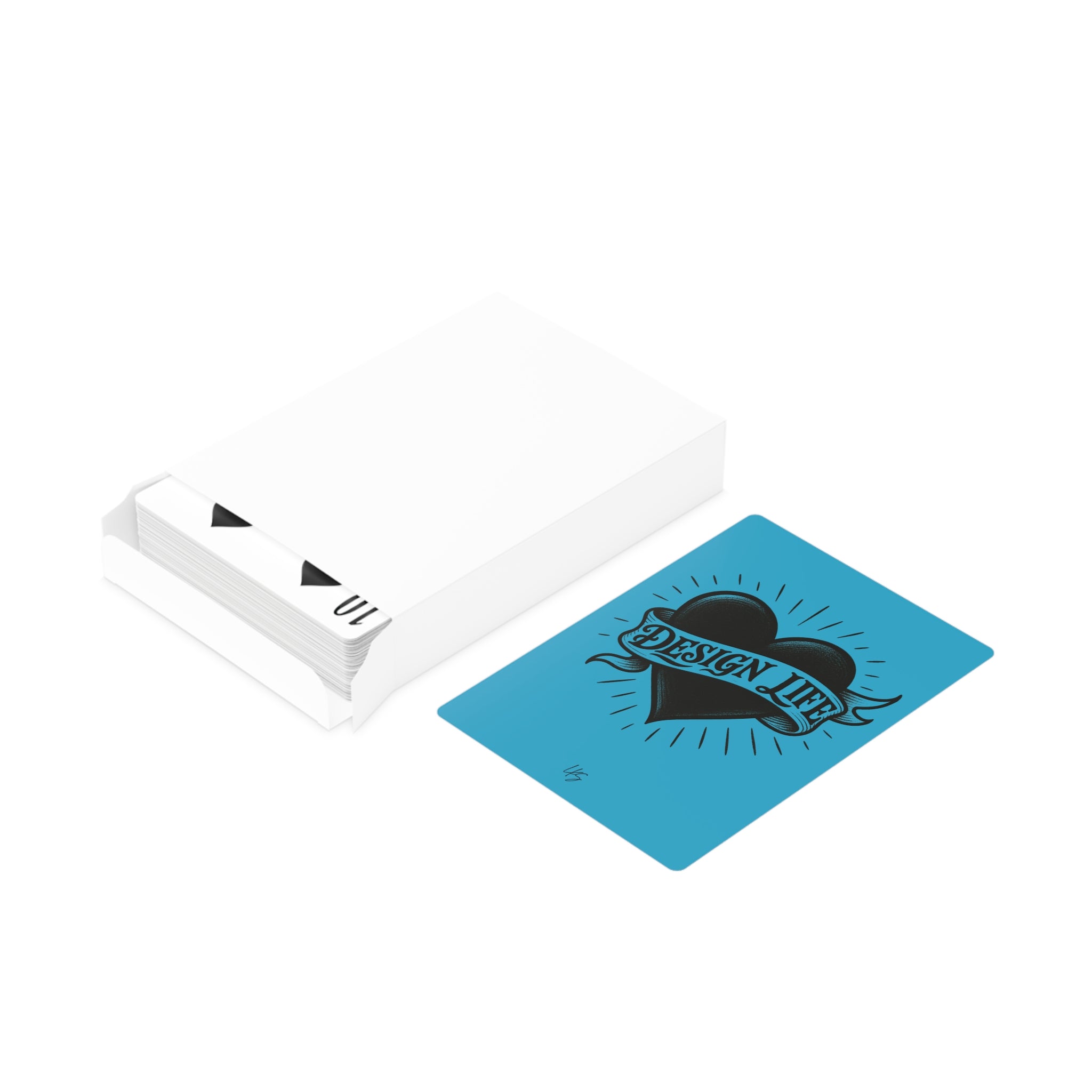 Design Life Tattoo | Design Life | Poker Cards- Glossy Turquoise