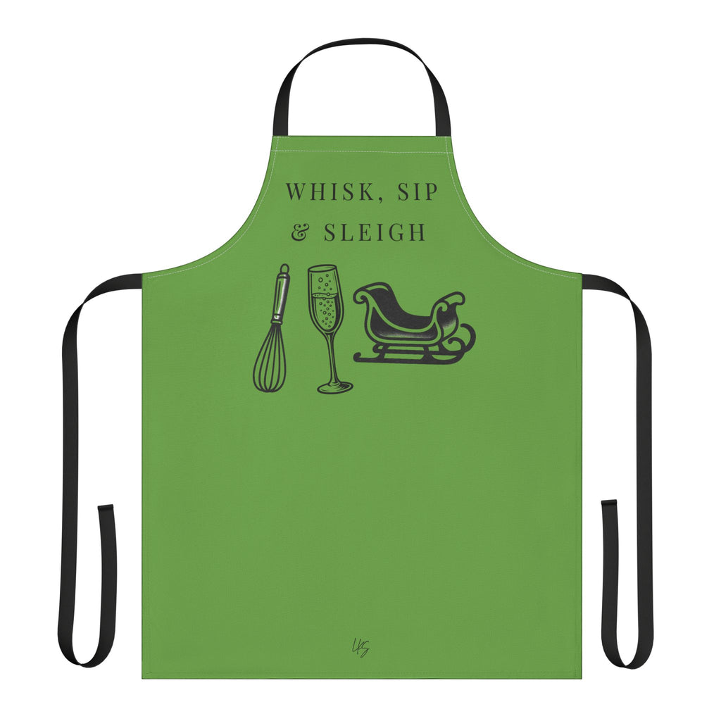 Whisk, Sip & Sleigh | Talk Cooking to Me - Celebrate! Apron/Green