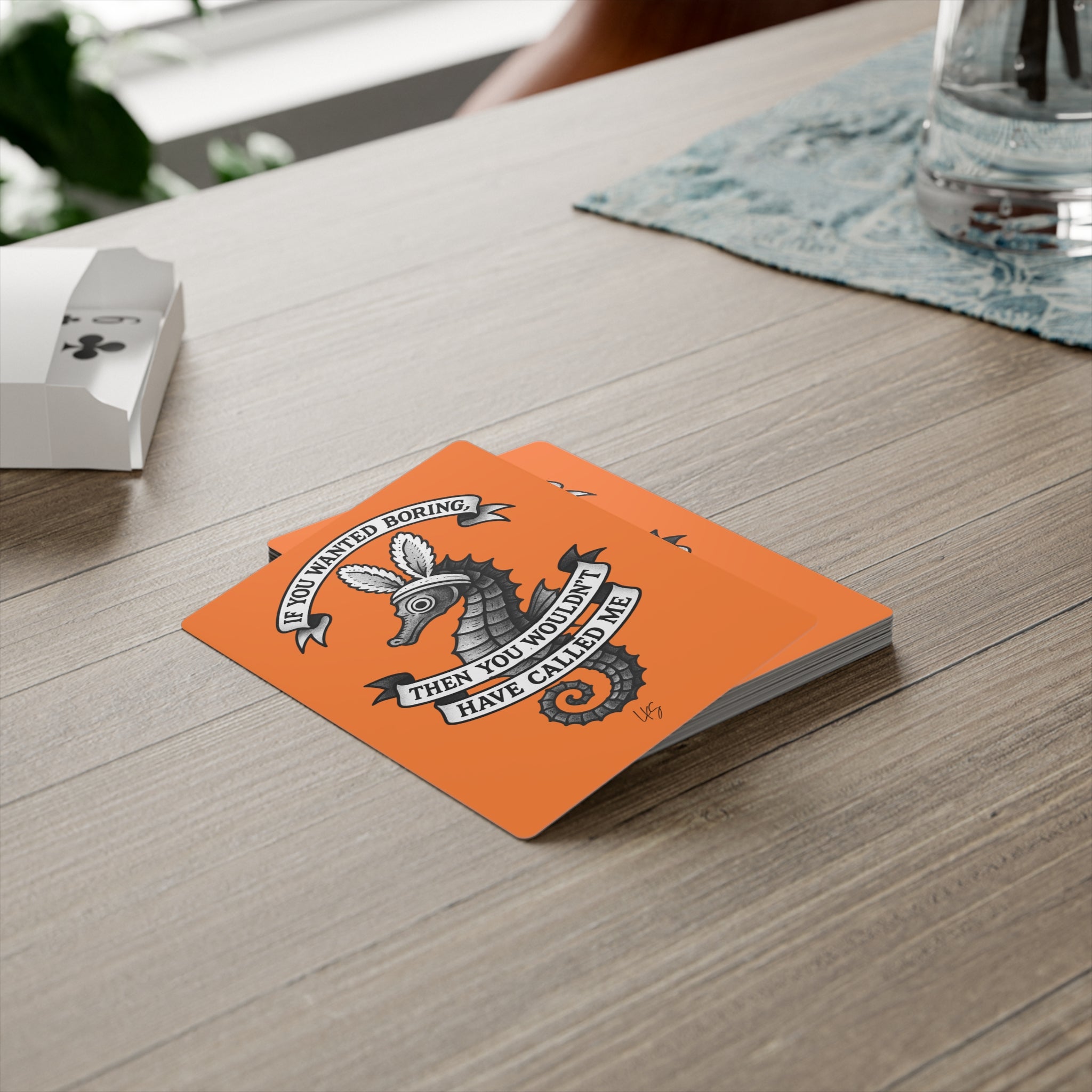 Bunny Ears | Design Life | Poker Cards- Glossy Orange