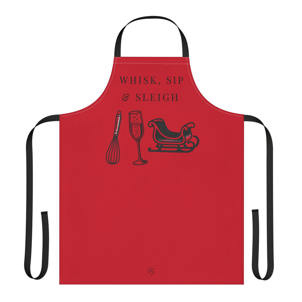 Whisk, Sip & Sleigh | Talk Cooking to Me - Celebrate! Apron/Red