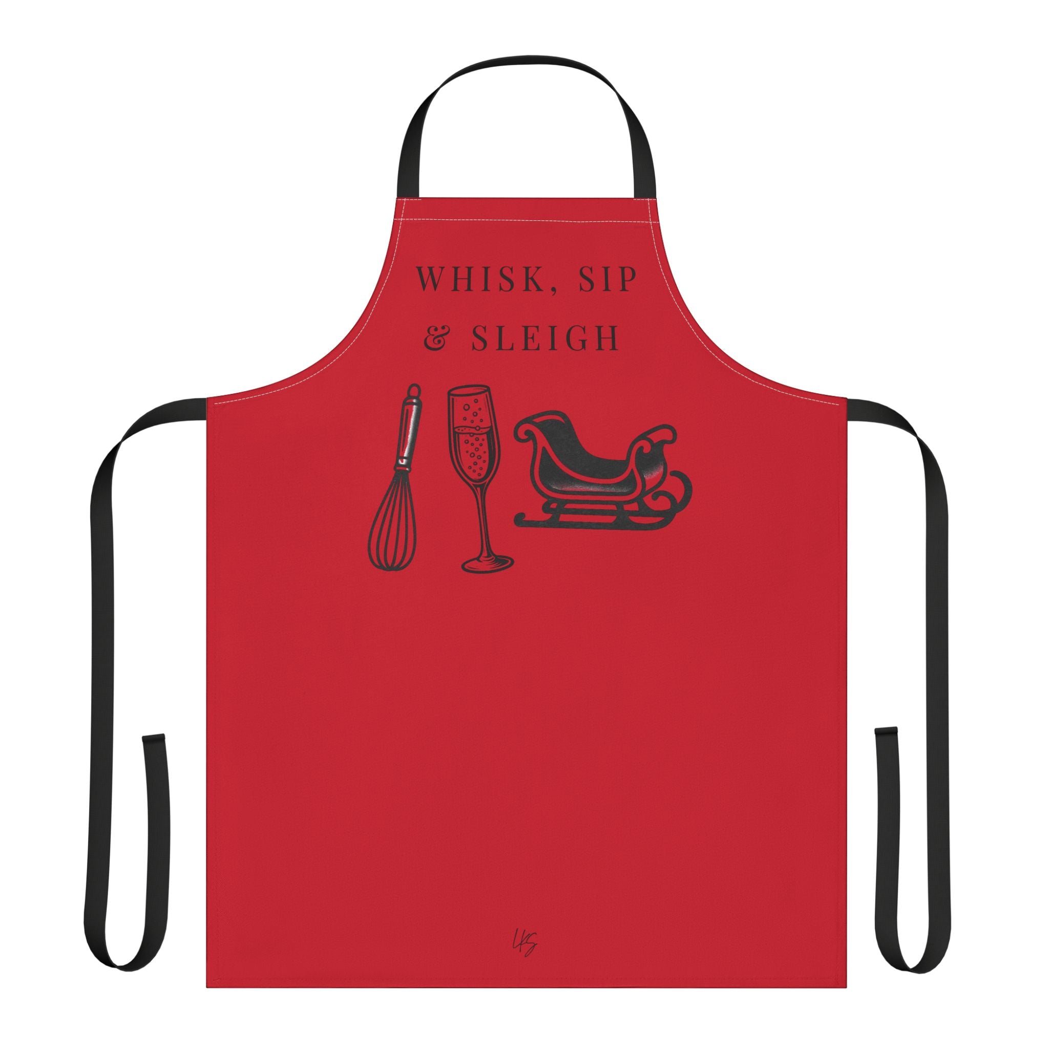 Whisk, Sip & Sleigh | Talk Cooking to Me - Celebrate! Apron/Red