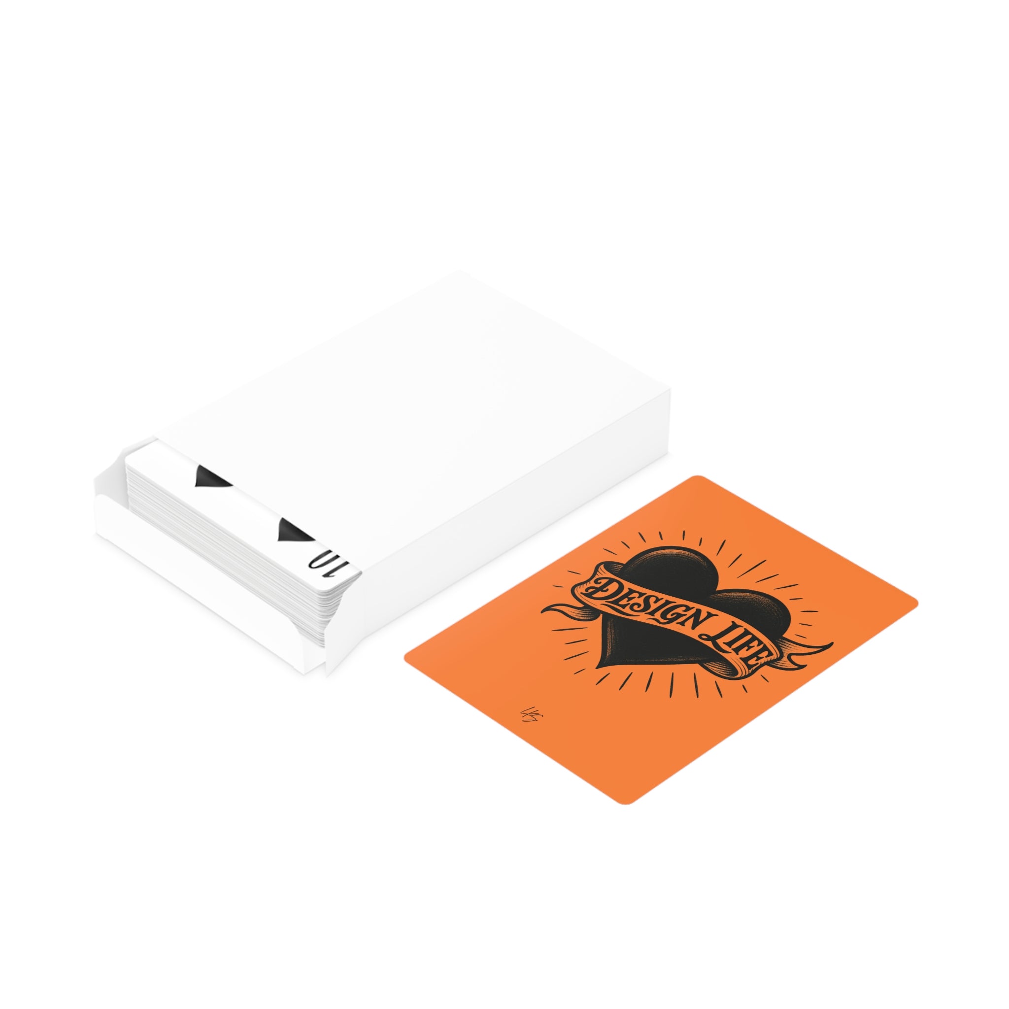 Design Life Tattoo | Design Life | Poker Cards- Glossy Orange