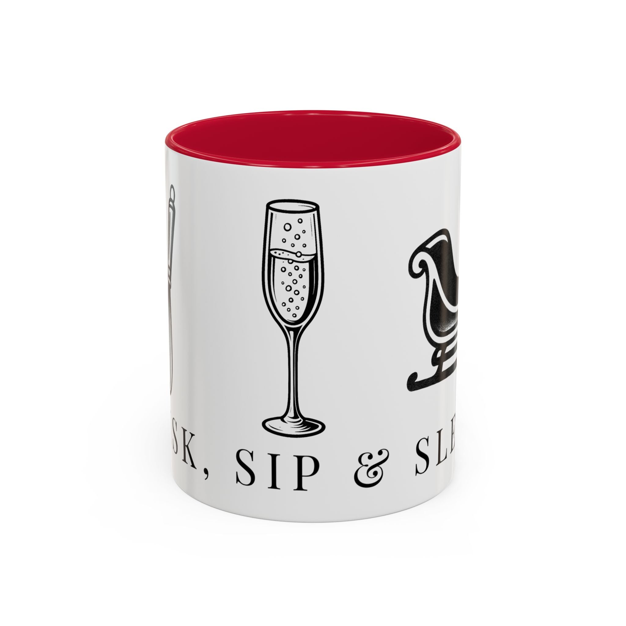 Whisk, Sip & Sleigh | Talk Cooking To Me | Celebrate! Red or Green Mug (11oz & 15oz)