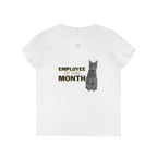 Megatron | Employee of the Month | Women's V Neck T- White