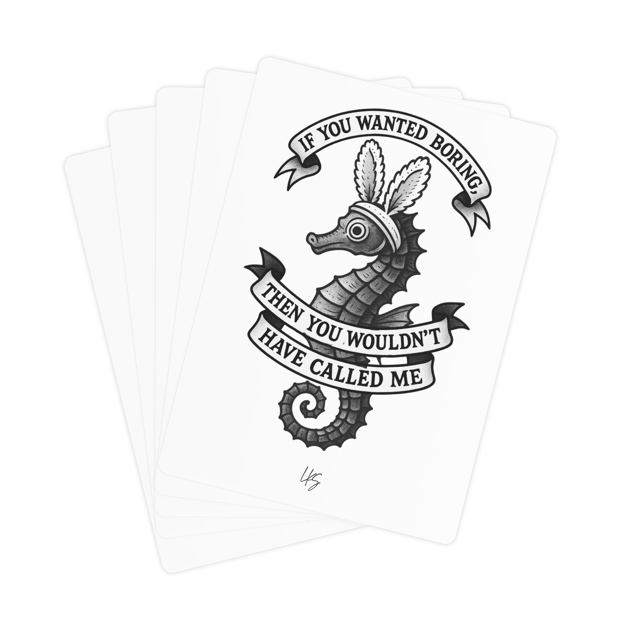 Bunny Ears | Design Life | Poker Cards- Glossy White