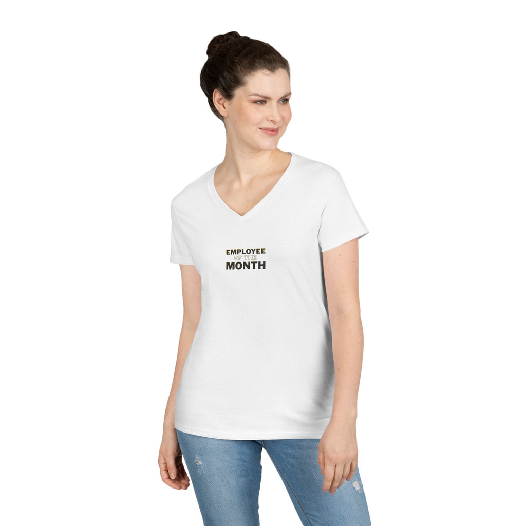 Megatron | Employee of the Month | Women's V Neck T- White