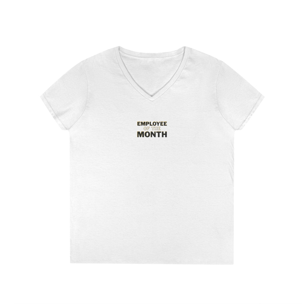 Megatron | Employee of the Month | Women's V Neck T- White