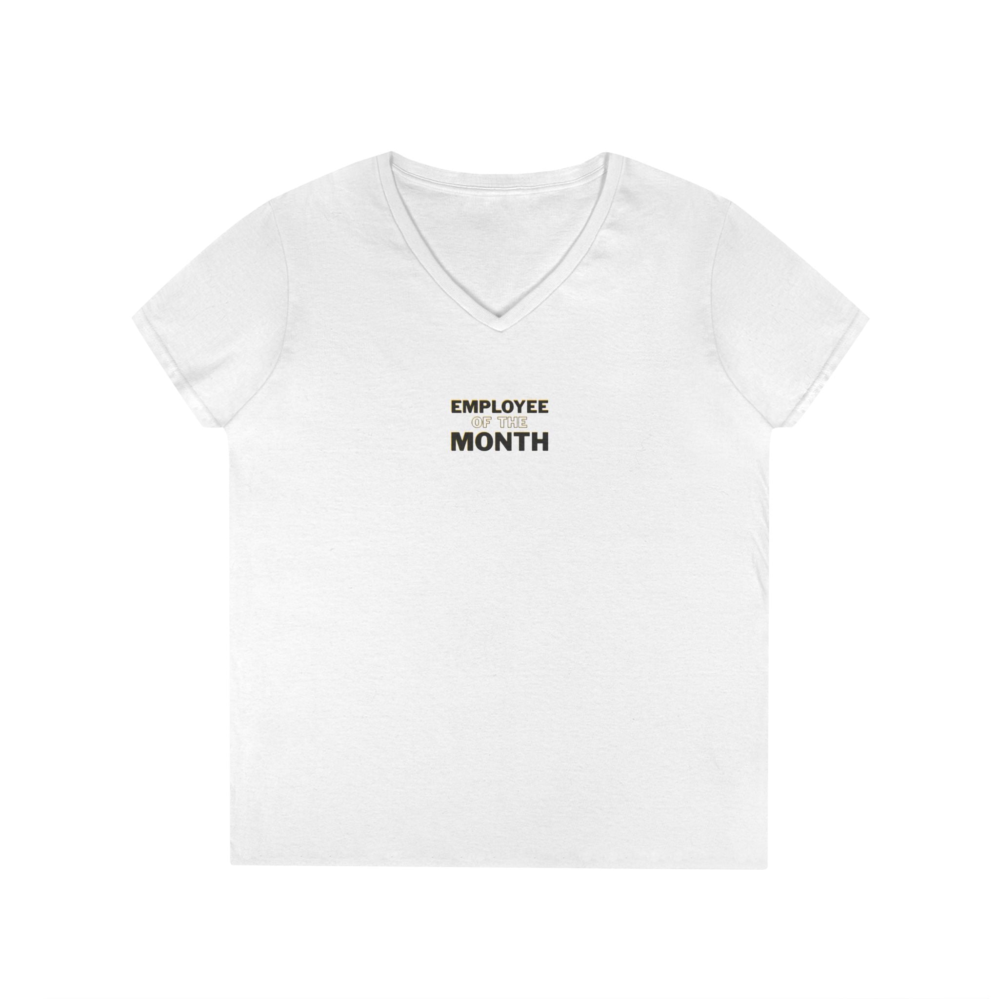 Megatron | Employee of the Month | Women's V Neck T- White