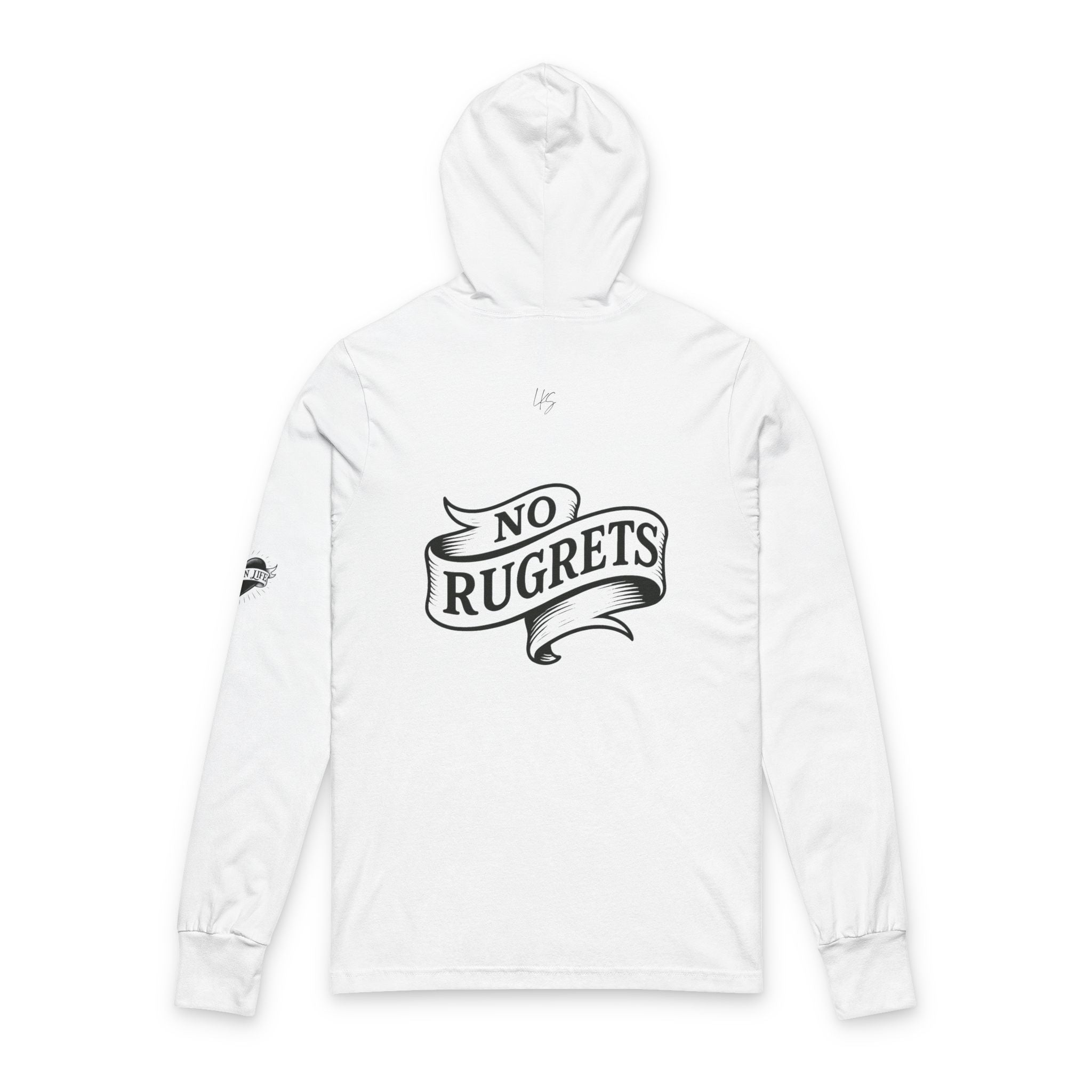 No Rugrets | Punderful Designer | Hooded Long Sleeve Tee