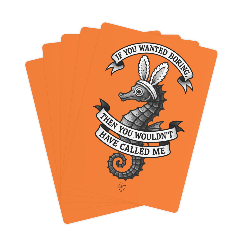 Bunny Ears | Design Life | Poker Cards- Glossy Orange