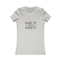 Bake It 'Til You Make It | Talk Cooking to Me | Women's Fitted Crew Neck T-Silver