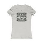 No Rugrets | Tattoo Style Designer Slogan Fitted T- Silver